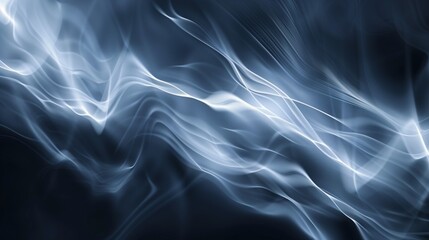 Wall Mural - A blue and white image of smoke with a blue and white background