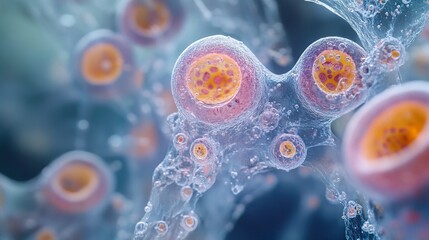 Wall Mural - microscopic view of a cell - scientific illustration