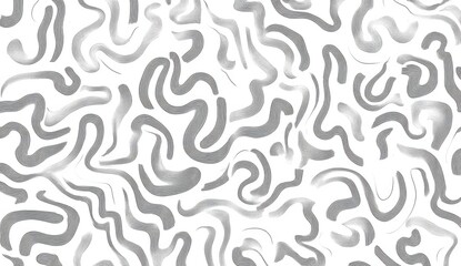 Wall Mural - grey and white pattern of squiggles