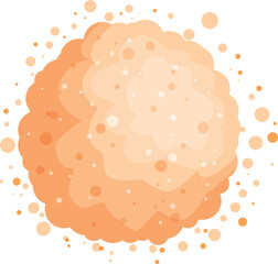 Aufkleber - Abstract orange shape with bubbles floating around it