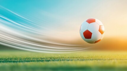 A soccer ball resting on vibrant green grass in an open field ready for a game.