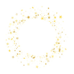 Wall Mural - flying gold star sparkle vector with white background. abstract gold gradient christmas sparkles gli