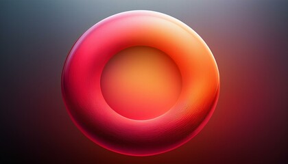 Canvas Print - A vibrant, colorful gradient circle transitioning smoothly from red to orange, isolated on a