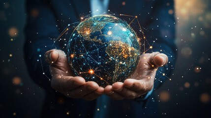 Poster - Global Connectivity in Hands of Business Professional