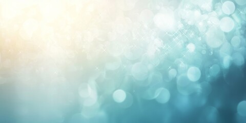 Poster - Light blue abstract background with bokeh effect, ideal for festive and celebratory themes. The image evokes a sense of joy and happiness