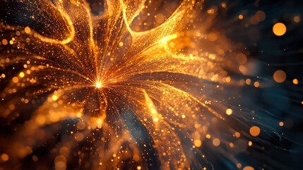 Wall Mural - Detailed Fireworks Display with Vibrant Hues and Patterns