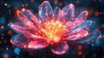 Wall Mural - Detailed Fireworks Burst with Vibrant Hues