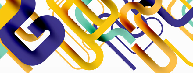 Poster - Wave lines minimal abstract background