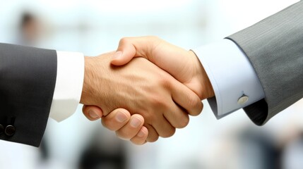 A professional handshake, partnership, and agreement in the workplace