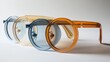 © Elmin - Stacked round glasses with a special coating that reduces glare.