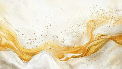 Abstract golden background with wave elements, a white and gold color scheme,...