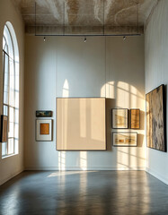 Modern Art Gallery Interior Bathed in Natural Light