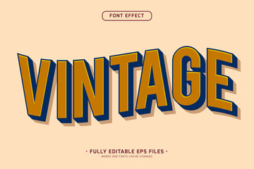 vintage flag typography text effect