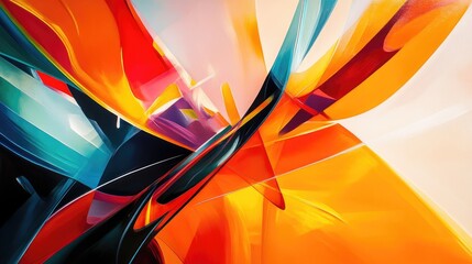Poster - Vibrant Abstract Swirls of Colorful Shapes