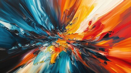 Poster - Vivid Abstract Swirls of Colorful Energy