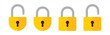 © Cali6ro - Lock open and lock closed icon. Padlock symbol. Symbol of protection. Concept password, blocking, security, vector 10 eps.