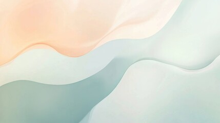 Poster - Soft Abstract Waves in Pastel Colors