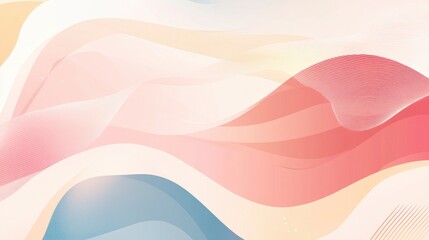 Poster - Soft Waves of Colorful Abstract Design
