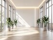 © pham - A spacious interior features large windows, allowing natural light to fill the room, complemented by potted plants enhancing the décor