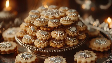 Poster - Silver and Gold Moroccan Cookies