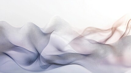 Poster - Abstract Waves of Light and Shadow in Soft Tones