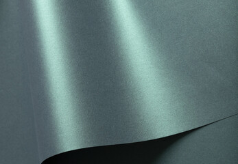 Poster - A glowing and shiny teal to turquoise gradient with chic reflections and a glossy, luxurious finish. The smooth, fine texture features elegant curves and waves, creating a