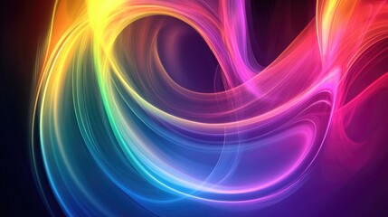 Poster - Colorful Abstract Swirls of Light and Movement
