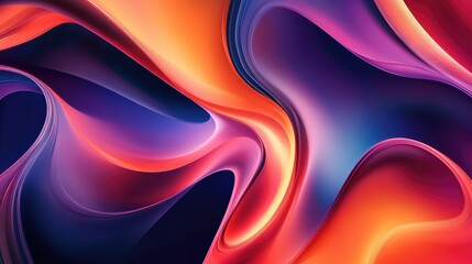 Poster - Vibrant Abstract Waves of Colorful Fluid Design