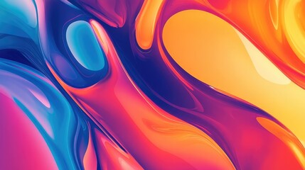 Poster - Colorful Swirls of Abstract Fluid Art Design