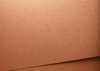 Aufkleber - Copper texture with folded material creating an abstract pattern. Decorative designer paper in brown metallic tones with a subtle and elegant surface. Minimalist layout with soft