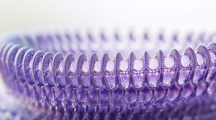 Macro shot of purple metallic woven pattern