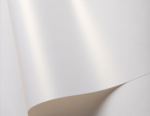 Fototapete - Sparkling and glittering white paper with a polished, silky surface. The bright, satiny texture features glowing, shiny gradients with chic, classy reflections. A modern, wavy