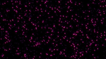 Poster - Violet glittering particles. Computer generated 3d render
