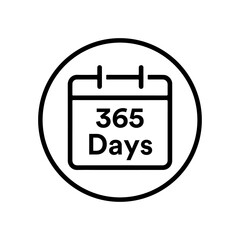 Poster - 365 days calendar icon vector eps