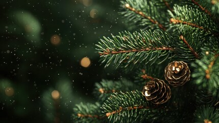 Wall Mural - macro christmas tree background