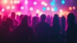 © Bijac - silhouetted crowd on a neonlit dance floor capturing the energy and movement of a vibrant nightclub scene
