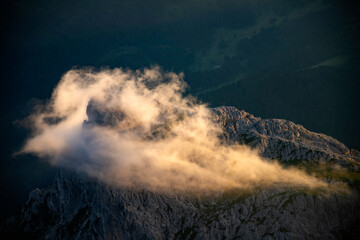 Dolomite stuning sunset from the Lagazuoi refuge