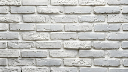 Poster - White Brick Wall Texture: Clean and Modern Background 
