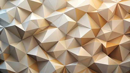 Poster - Abstract Geometric Pattern: A captivating, textured background featuring a mesmerizing interplay of geometric shapes in muted tones. This image evokes a sense of depth and complexity.