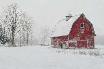 Wall Mural - old barn background