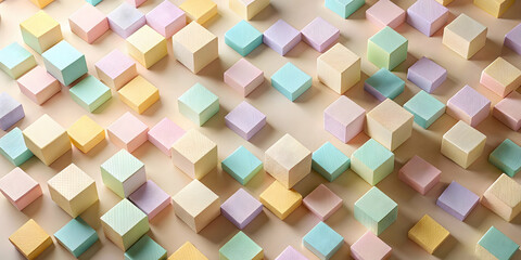 Poster - Pastel Cube Dreamscape 