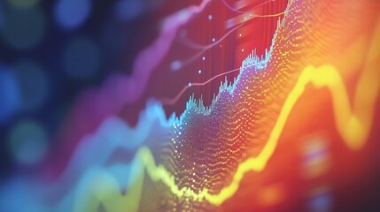 Poster - Vibrant Financial Data Visualization Background
