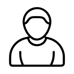 Poster - User icon representing a man for profiles and social media