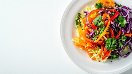 Wall Mural - A vibrant salad featuring colorful vegetables, emphasizing freshness and healthy eating.