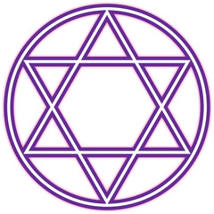 Magic Pentagram Purple color icon.