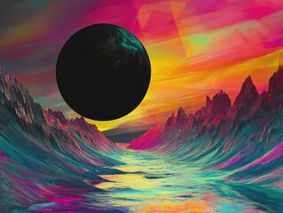 Wall Mural - sunrise in space