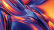 © Irina - Close-up of colorful glossy liquid surface with vibrant orange and blue hues