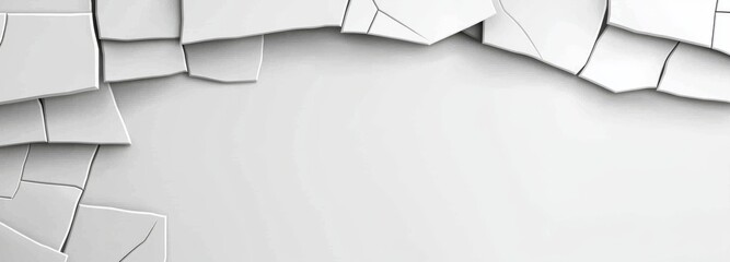 Poster - Modern abstract white background texture with black and white transparent triangles, diamonds, and squares in random geometric patterns in grunge texture.