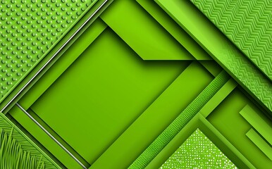 Poster - Background with a gradient green geometric colorful decorative design