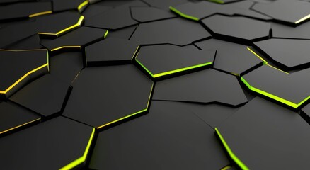 Poster - An elegant and modern polygonal dark background for your design. Stock image.